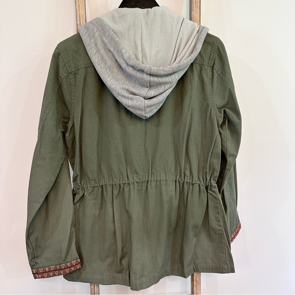 Miss Me Olive Green Hooded Utility Jacket, Size Small - Picture 14 of 16